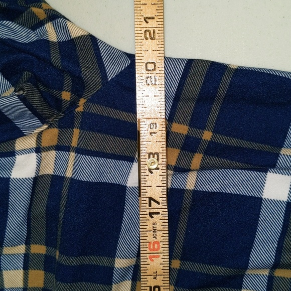 Bobbie Brooks Women's Size XL Plaid Print One Piece Lounge Dress Night Shirt - Picture 9 of 11